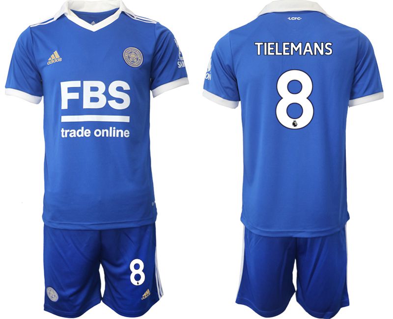 Men 2022-2023 Club Leicester City home blue #8 Adidas Soccer Jersey->liverpool jersey->Soccer Club Jersey